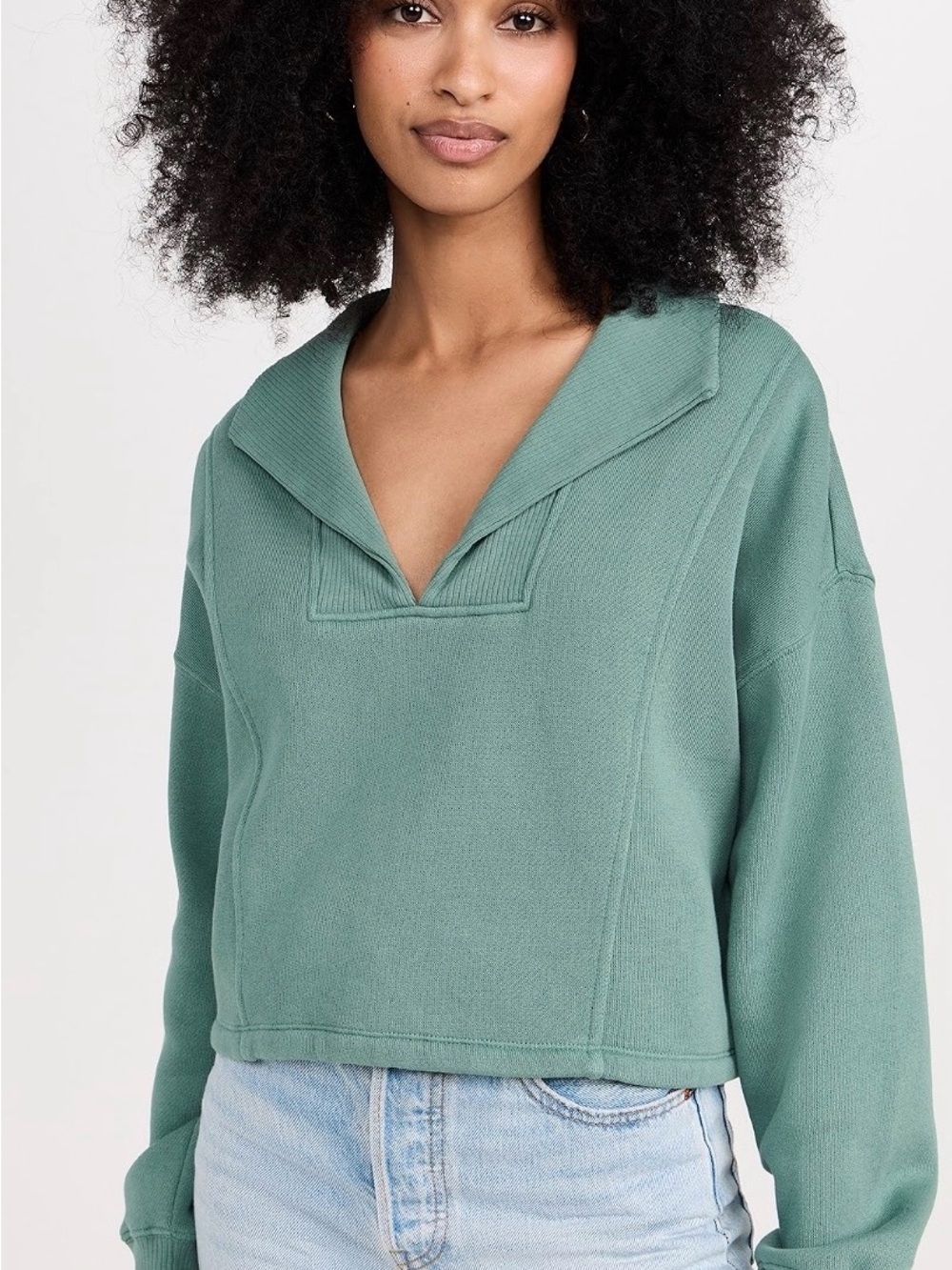 Z Supply Soho Sweatshirt Light Green Pullover Crewneck Casual Cozy Soft Womens M